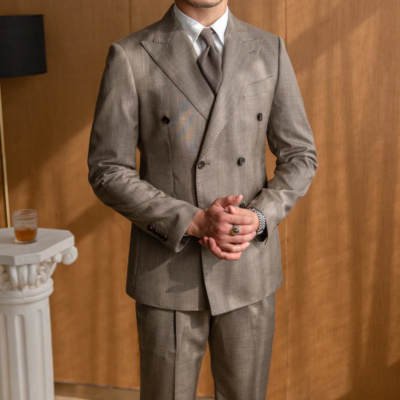 Classic Vintage Stylish Two-Button Formal Office Blazer