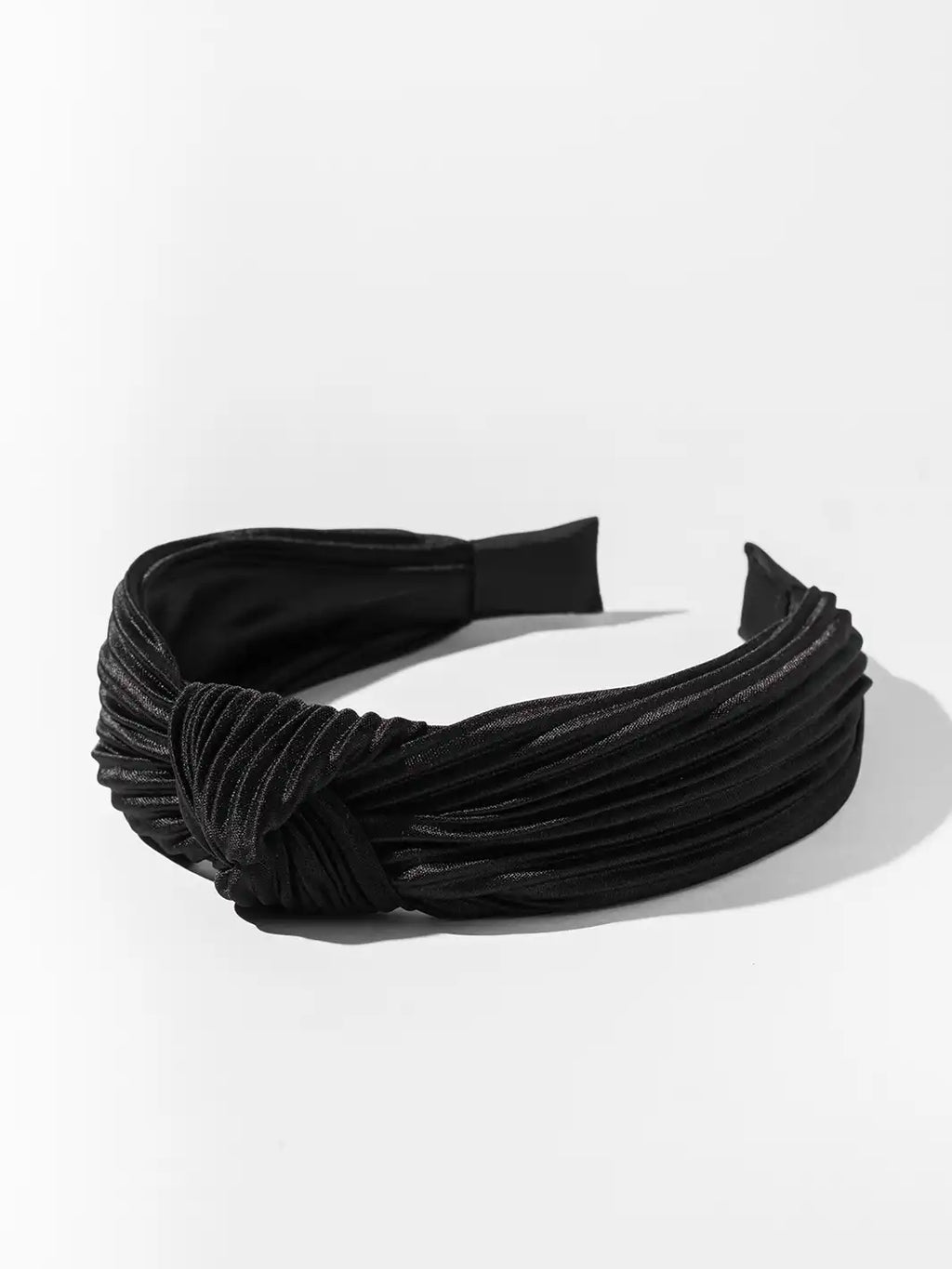 Pleated Twist Headband - Black