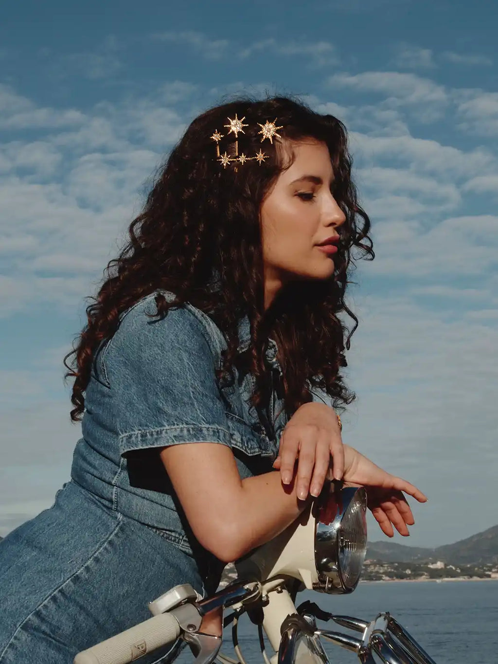 Gold Star Barrettes, Set of 4