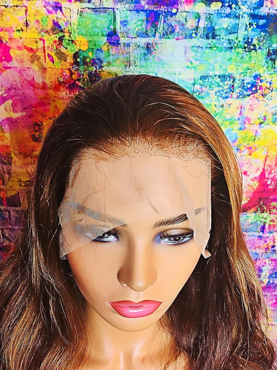 Human Hair Wig 13X4 Transparent Lace Wig Highlight Color Body Wave 26 Inches 180% Density