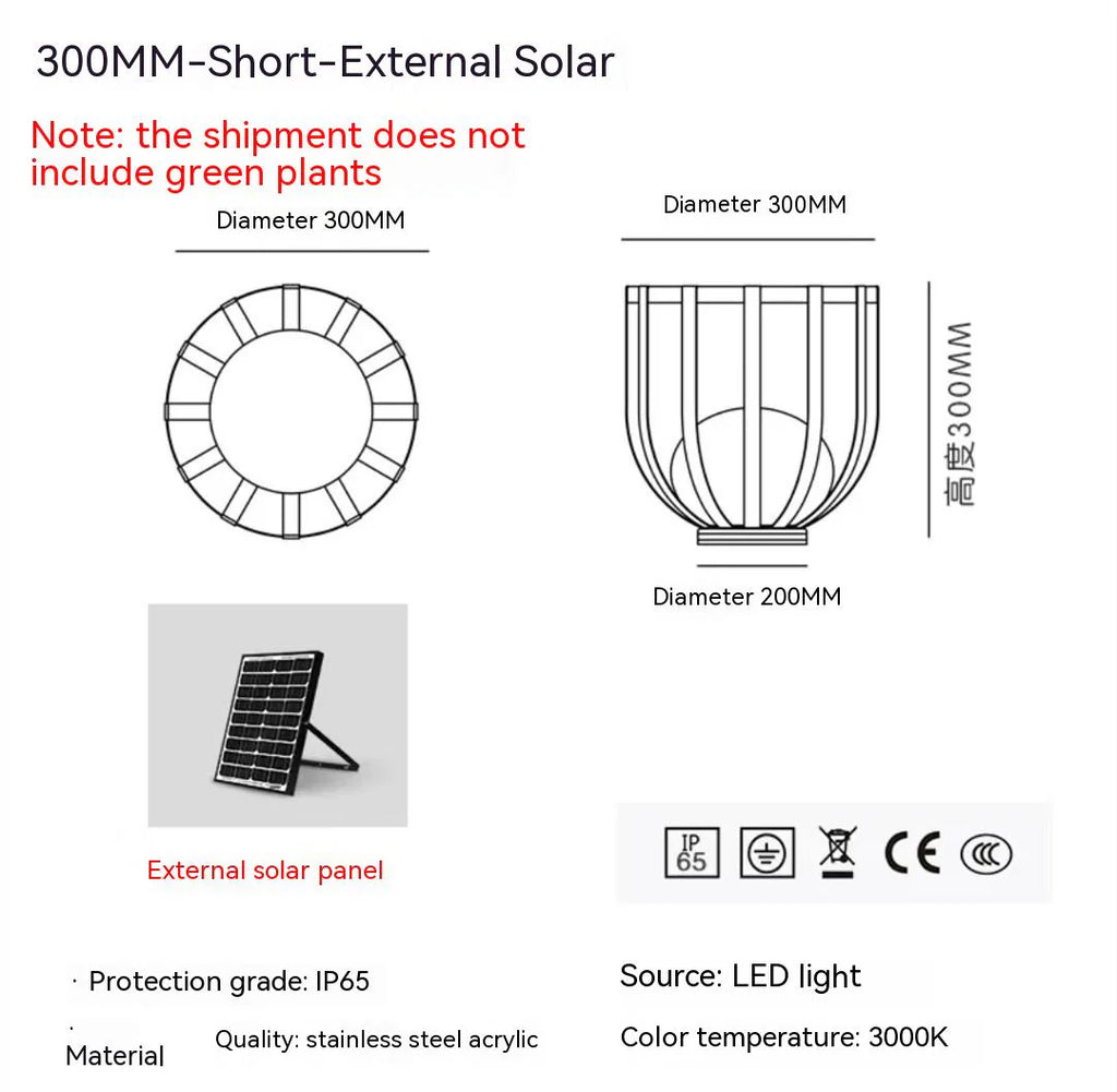 Weatherproof Garden Light Patio Arbor Accent Coffee Table Lamp